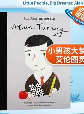 【小人物，大梦想】Alan Turing，阿兰·图灵 英文原版 精装儿童绘本 启蒙图书3-6岁