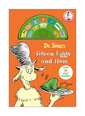 英文原版 Dr. Seuss's Green Eggs and Ham with 12 Silly Sounds! 苏斯博士 绿鸡蛋和火腿 按键发声书 绘本 进口英语原版书籍