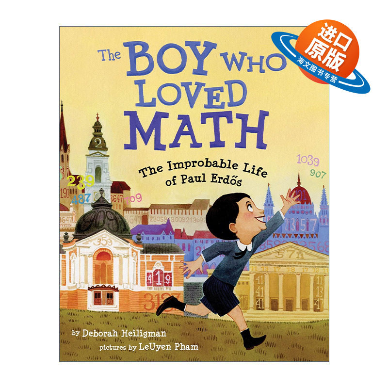 英文原版绘本 The Boy Who Loved Math 爱上数学的男孩 儿童绘本 匈牙利数学家保罗厄多斯的传奇人生 精装 英文版 进口英语原版书
