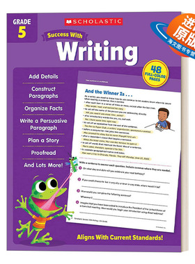 英文原版 Scholastic Success with Writing Grade 5 学乐成功系列写作练习册五年级 英文版 进口英语原版书籍