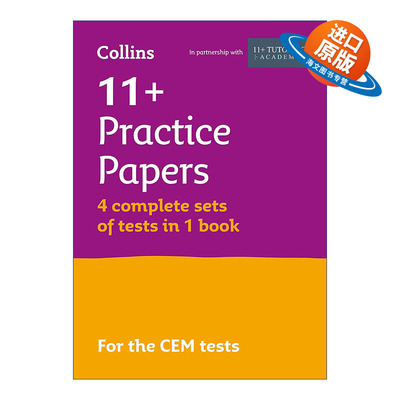 英文原版 Collins 11+Verbal Reasoning and Non-Verbal Reasoning Practice Papers柯林斯英国小升初CEM考试完整测试题进口英语书