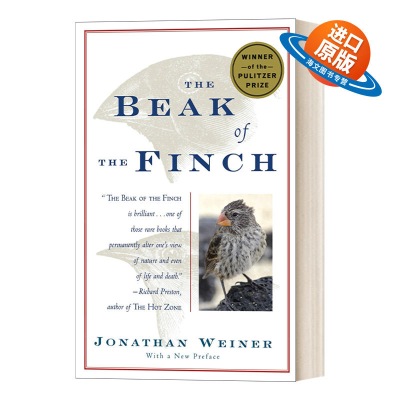 英文原版 The Beak of the Finch 鸟喙 加拉帕格斯群岛考察记 1995普利策奖 豆瓣高分推荐 Jonathan Weiner 进口英语原版书籍