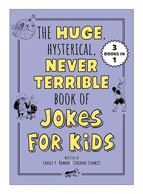 英文原版 The Huge Hysterical Never Terrible Book of Jokes for Kids Silly Jokes 儿童笑话书 谜语集 益智游戏活动书 英文版