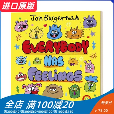 英文原版 Everybody Has Feelings 人人都有情绪 Jon Burgerman幽默涂鸦科学绘本 英文版 进口英语原版书籍儿童外文书