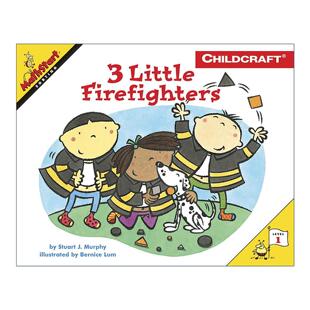 英文原版 Mathstart Level 1 3 Little Firefighters 数学启蒙绘本1级 3个小消防员 英文版 进口英语原版书籍