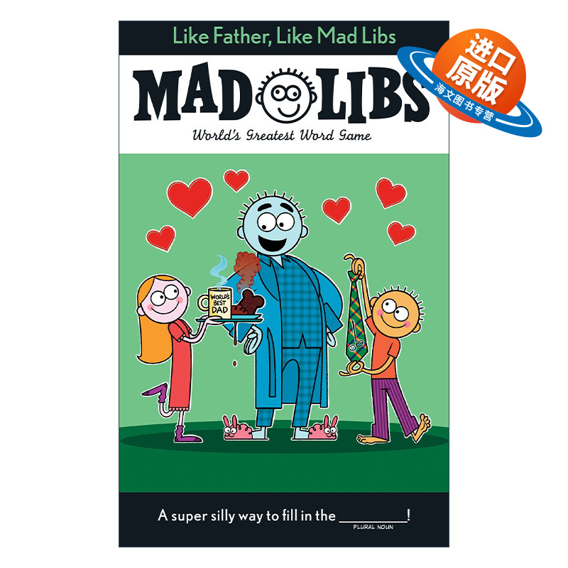 英文原版 Like Father Like Mad Libs 喜欢爸爸 疯狂填词游戏 英文版 进口英语原版书籍