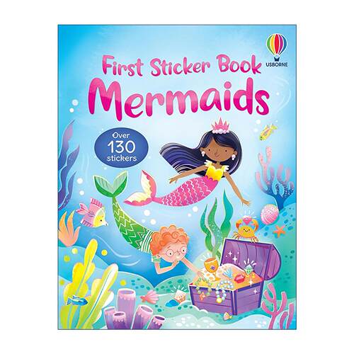 英文原版 Usborne First Sticker Book Mermaids 第一本贴纸书 美人鱼 130多张 尤斯伯恩儿童益智游戏 英文版 进口英语原版书籍