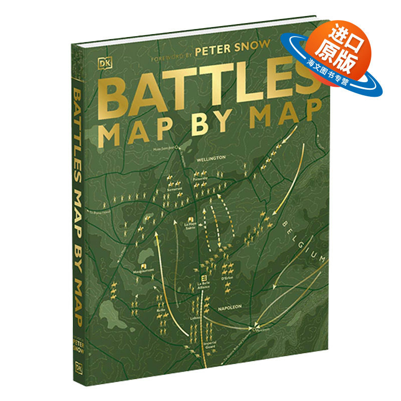 英文原版 Battles Map by Map 军事战役地图 古代世界战场到第二次世界大战战场收录 讲述历史著名战役故事 英文版 进口英语书籍