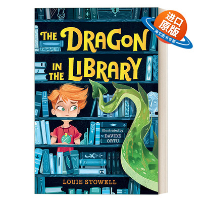 英文原版 The Dragon in the Library 魔法师基特系列1 图书馆里的龙 儿童奇幻魔法冒险章节文字小说 英文版 进口英语原版书籍