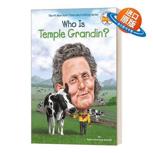 英文原版 Who Is Temple Grandin? 动物学家 坦普·葛兰汀是谁 名人传记系列 英文版 进口英语原版书籍儿童外文书