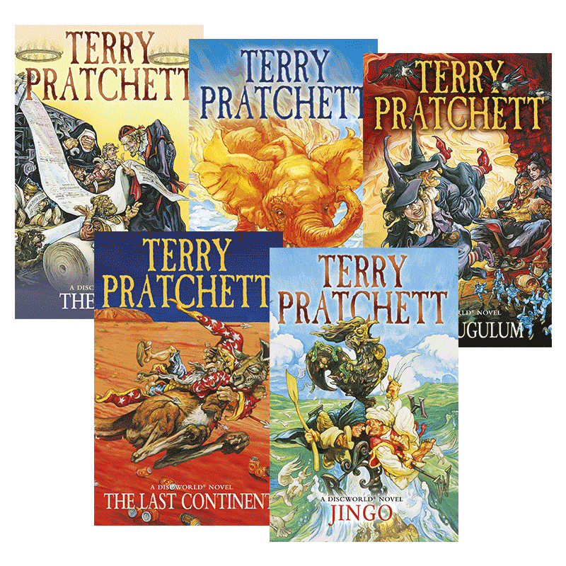 英文原版 Discworld Novel 碟形世界系列21-25 五册套装 畅销科幻小说 Terry Pratchett 攻占消失岛 英文版 进口英语原版书籍