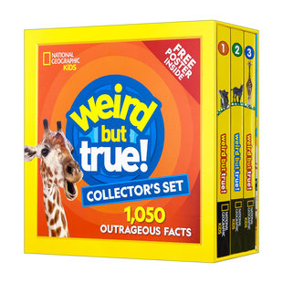 英文原版 Weird But True Collector's Set真的好奇怪 1-3册精装套装 900个离谱事实 儿童科普百科 美国国家地理 进口英语原版书籍
