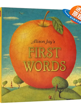 让想象飞系列 字的故事 学单词 英文原版 精装 Alison Jay's First Words 碎蛋壳画家 纸板书 英文版进口原版英语书籍儿童外文书