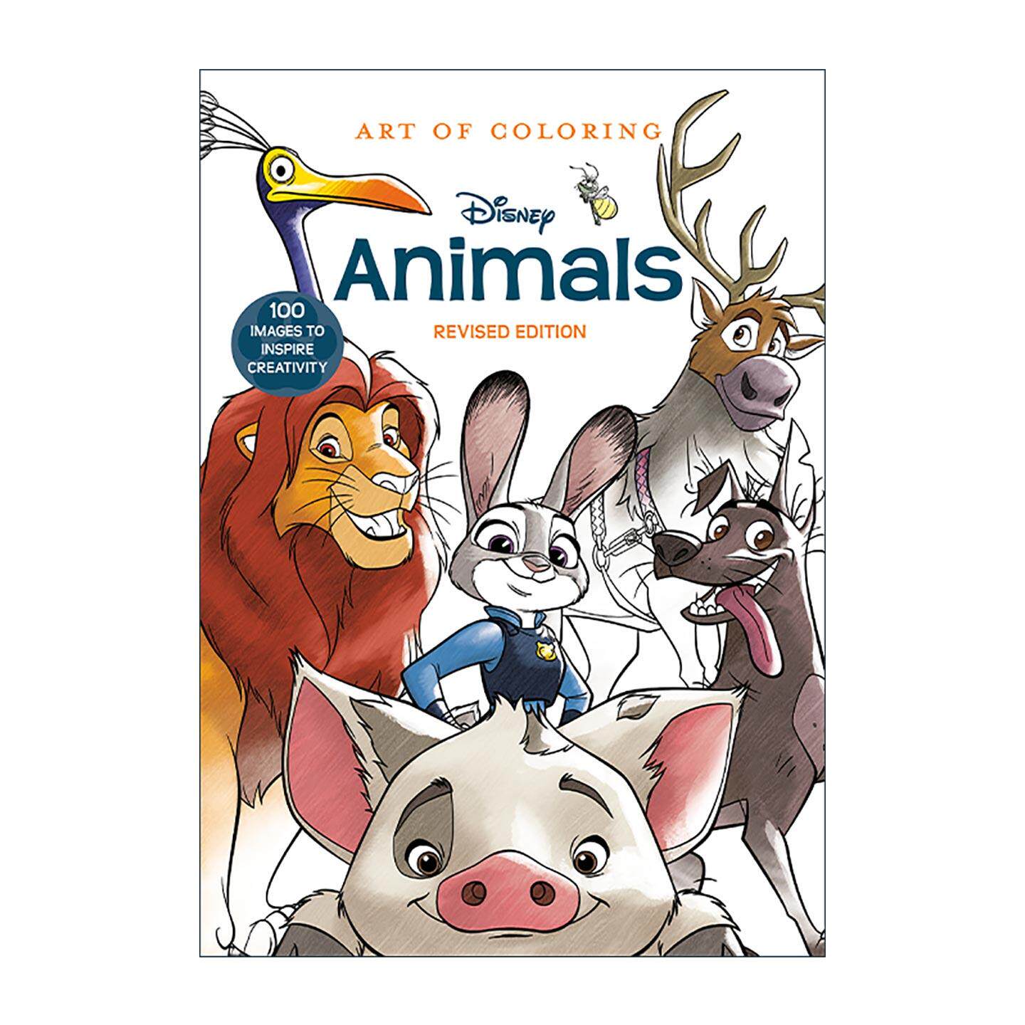 英文原版 Art of Coloring: Disney Animals 着色的艺术 迪士尼的动物们 填色涂色书休闲减压绘画 英文版 进口英语原版书籍