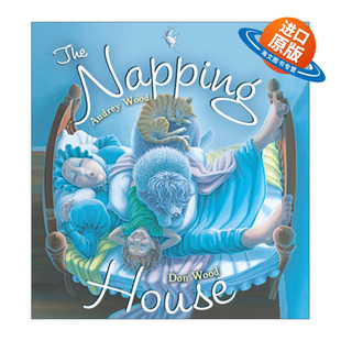 英文原版 The Napping House 打瞌睡的房子 软垫封面纸板书 凯迪克奖得主伍德夫妇 廖彩杏吴敏兰书单 英文版 进口英语原版书籍