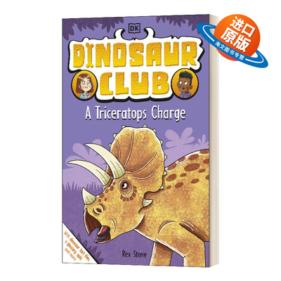 英文原版 Dinosaur Club A Triceratops Charge 恐龙俱乐部 三角龙 英文版 进口英语原版书籍儿童外文书