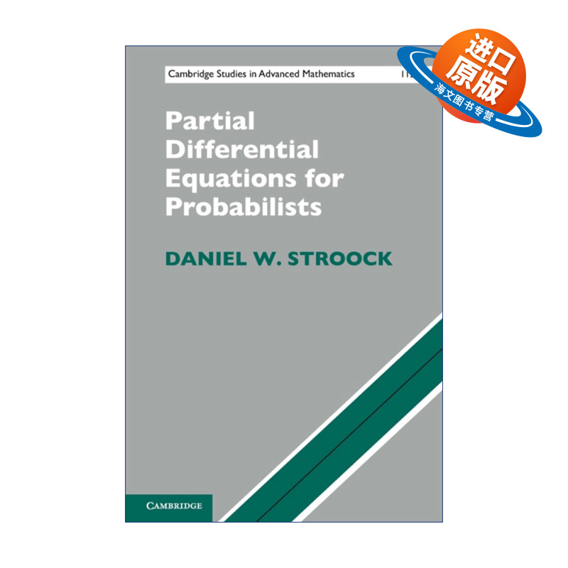 英文原版 Partial Differential Equations for Probabilists 教给概率论学者的微偏分方程 剑桥高等数学研究系列 英文版进口书籍