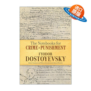 罪与罚笔记 The and 英文原版 文学批评 进口英语原版 for Dostoyevsky陀思妥耶夫斯基 Notebooks 书籍 Crime Fyodor Punishment