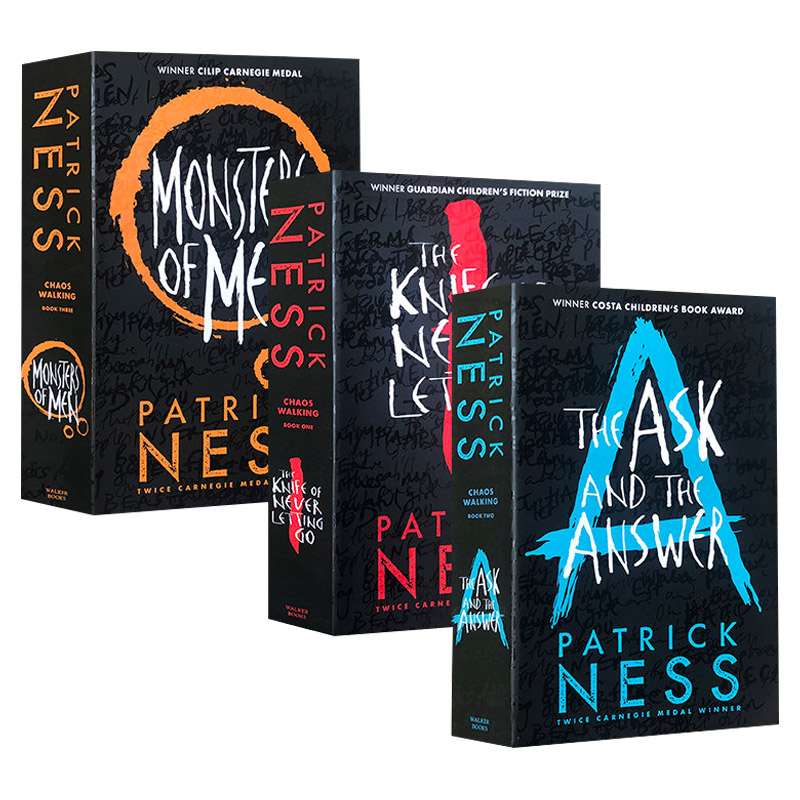 英文原版 Chaos Walking 盒装 混沌漫步行走（3册合售 ）卡内基童书奖 英文版儿童外文书