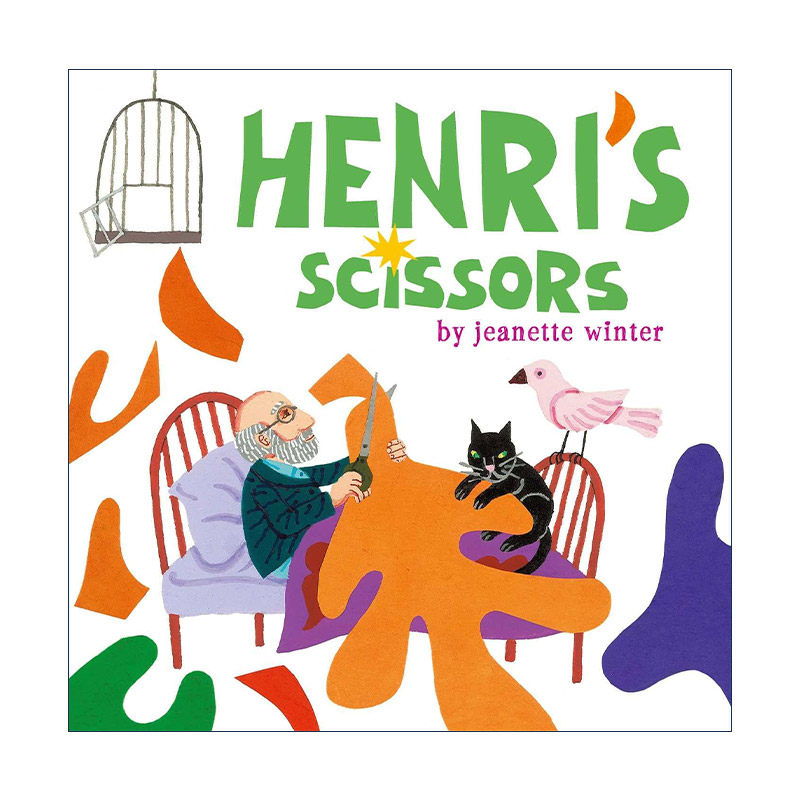 英文原版 Henri's Scissors 马蒂斯的剪刀 精装图画书 珍妮特·温特 英文版 进口英语原版书籍