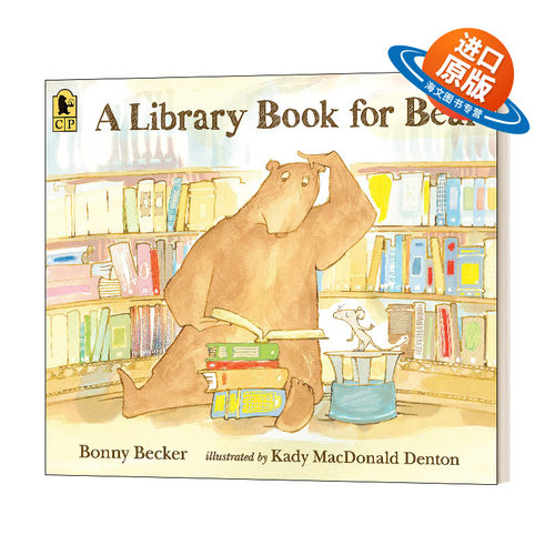 英文原版 A Library Book for Bear Bear and Mouse 04 一本给熊的图书馆书 熊与老鼠04 儿童阅读主题绘本 英文版 进口英语书籍