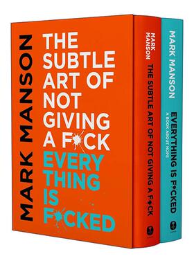 英文原版 Subtle Art of Not Giving a F*ck Everything Is F*cked Box Set 重塑幸福 一本关于希望的书 2册盒装 进口英语原版书籍