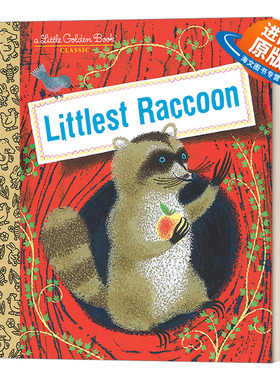 英文原版 Littlest Raccoon Little Golden Book 小浣熊 兰登书屋精装小金书 英文版 进口英语原版书籍