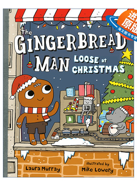 英文原版 The Gingerbread Man Loose at Christmas The Gingerbread Man Is Loose 姜饼人圣诞夜出逃 姜饼人冒险记系列 儿童精装