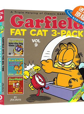 英文原版 Garfield Fat Cat 3-Pack #9 加菲猫漫画三合一 9 英文版 进口英语原版书籍