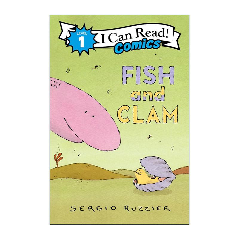 英文原版 Fish and Clam 鱼和蛤蜊 I Can Read Comics Level 1分级阅读 英文版 进口英语原版书籍