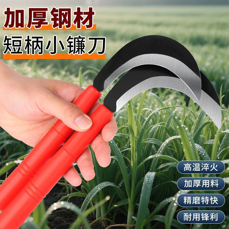 家用款割韭菜刀迷你锋利不锈钢小镰刀菜园收割神器农用园艺工具款
