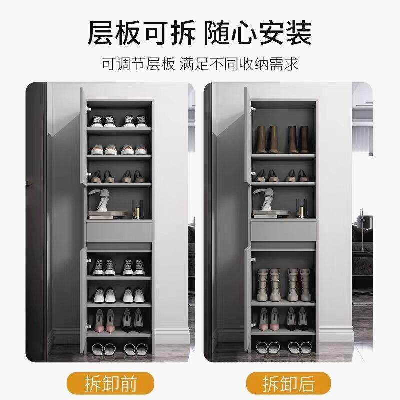 窄缝鞋架实木鞋柜家用门口窄款高立式入户玄关柜一体大容量新款阳