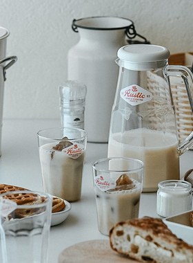 复古耐高温高硼硅加厚玻璃凉水壶大容量冷水杯子家用电陶炉可烧水