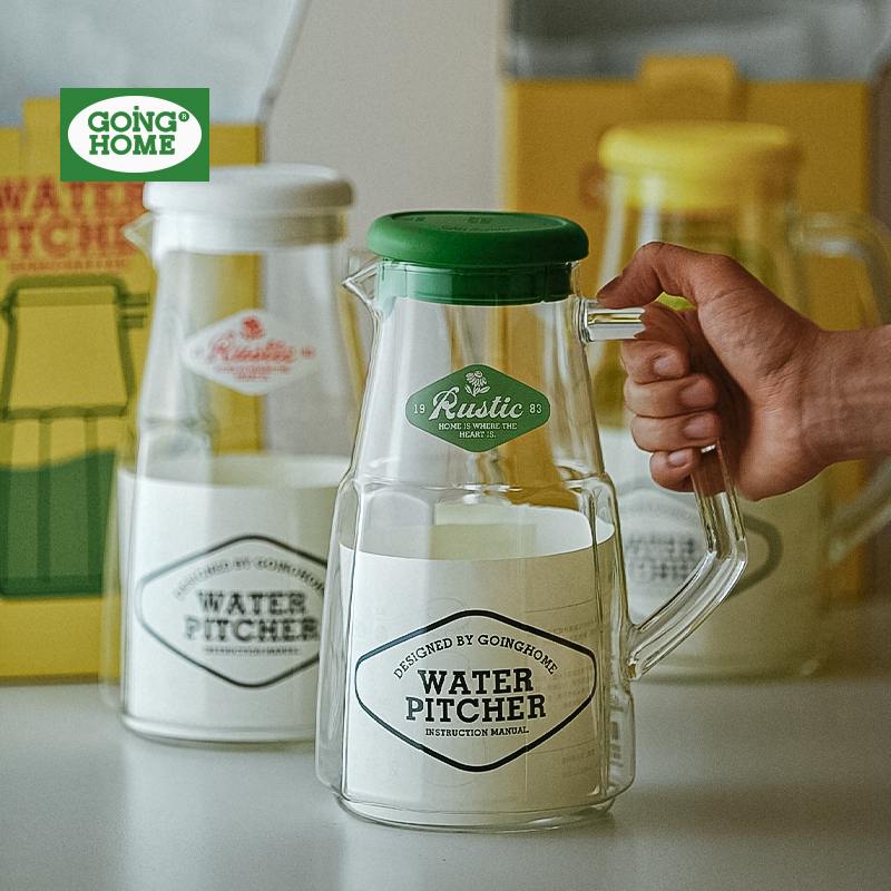 凉水壶耐高温玻璃大容量凉水杯食品级冷泡凉白开水壶饭店餐厅专用