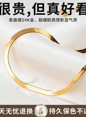 毛衣链轻奢高级感不掉色女刀片链