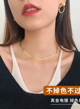 轻奢小众锁骨链女不掉色项链