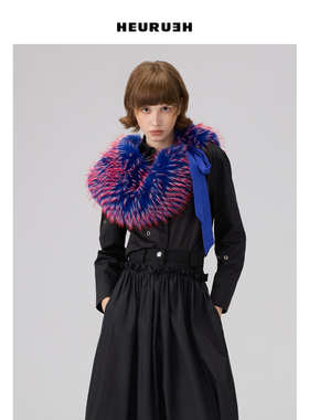 HEURUEH Velora Faux Fur Wrap 仿毛披肩25新品保暖舒适多彩