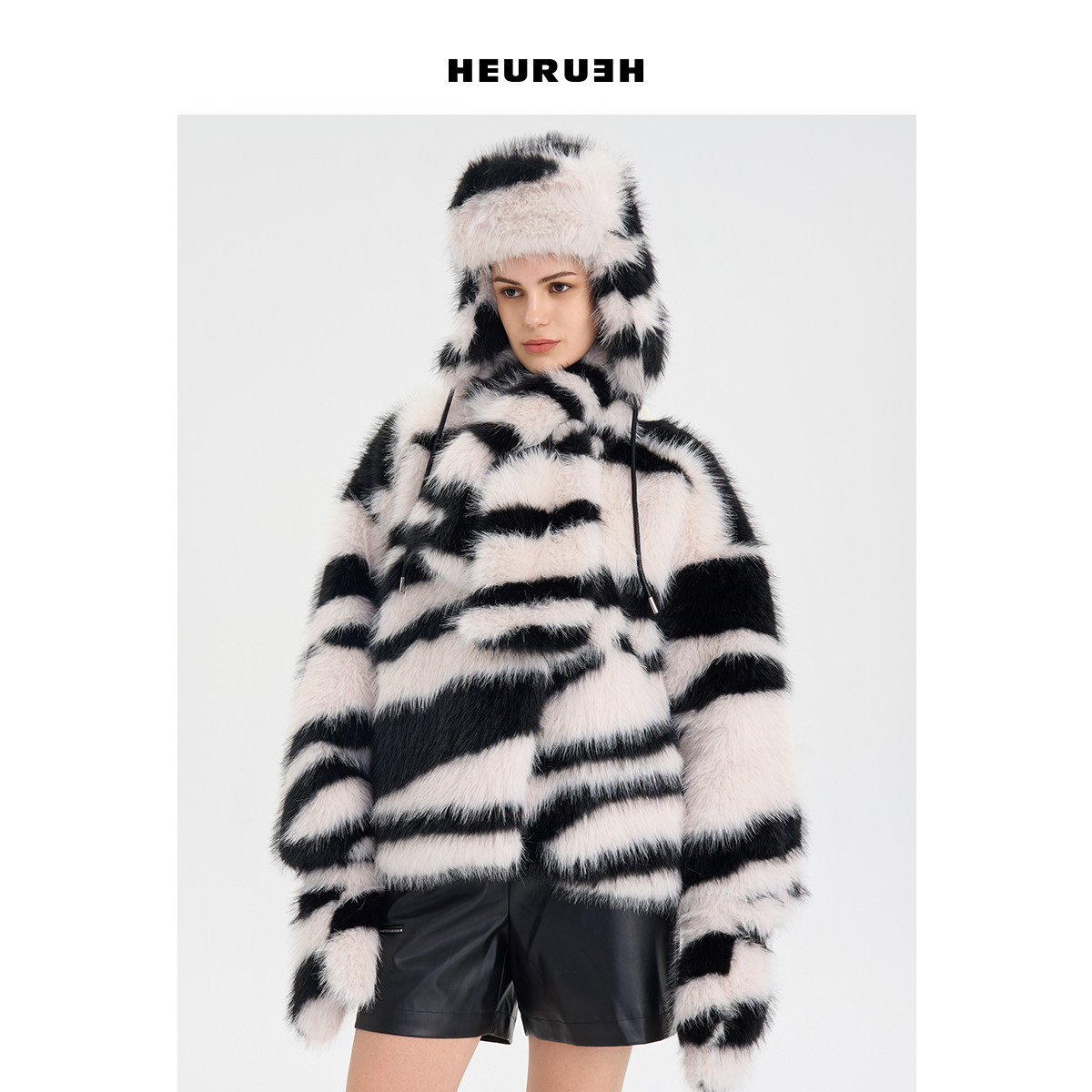 HEURUEH 秋冬新品 BROOKLYN 仿毛雷锋帽