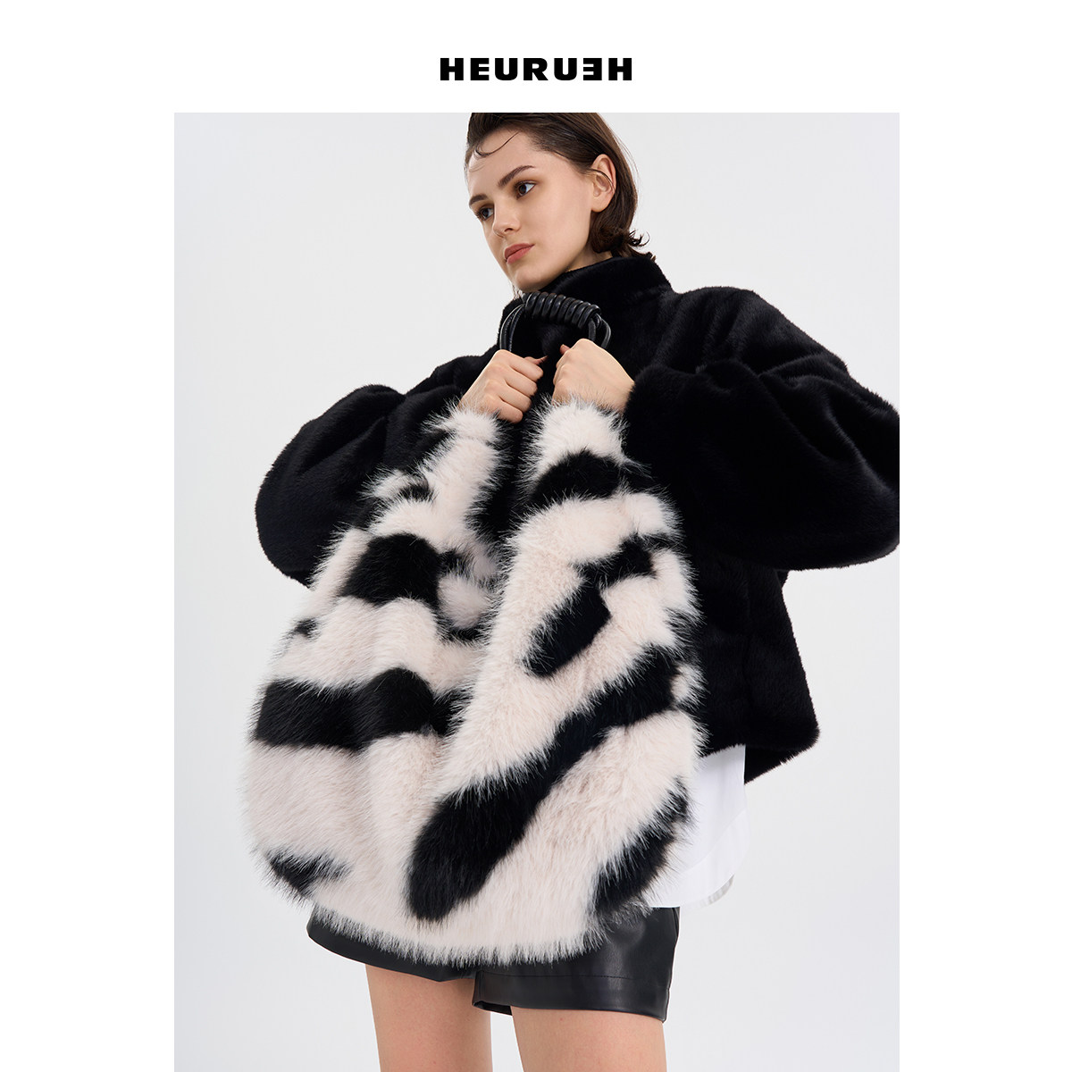 HEURUEH 仿毛TOTE包