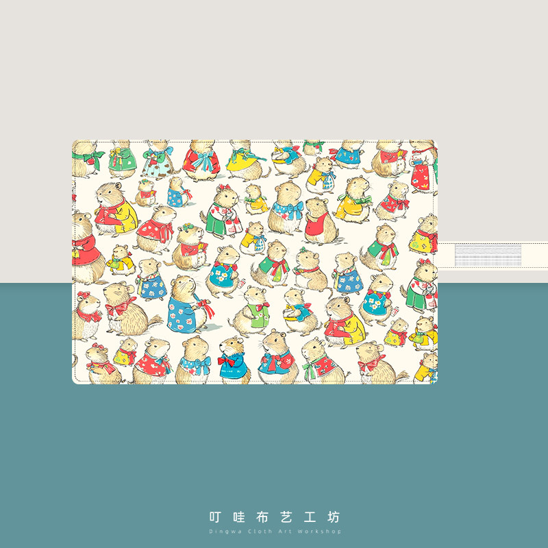 五颜六色的卡皮巴拉笔帘定制高颜值ins风卷笔袋可爱土拨鼠文具袋