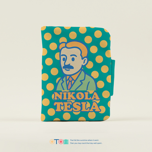 叮哇科学家 特斯拉护照保护套理科生礼品定制护照夹钱包一体卡包