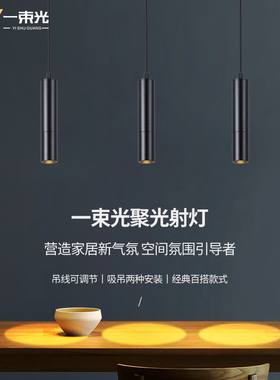 一束光聚光射灯吊线明装吧台餐厅酒吧KTV餐桌清吧氛围茶室led筒灯