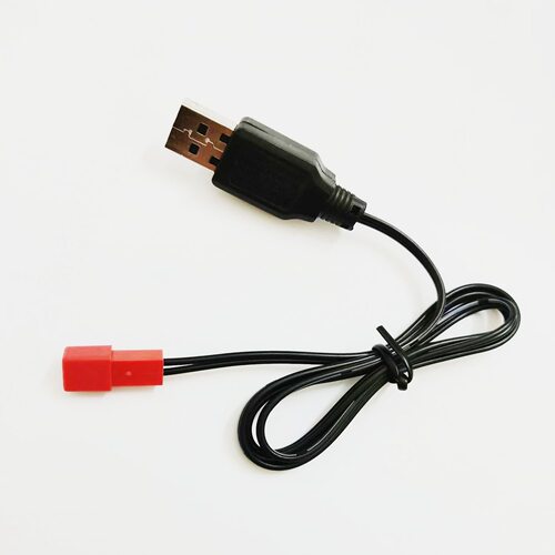 JST红色插头充电线无人机配件充电线玩具型遥控飞机usb