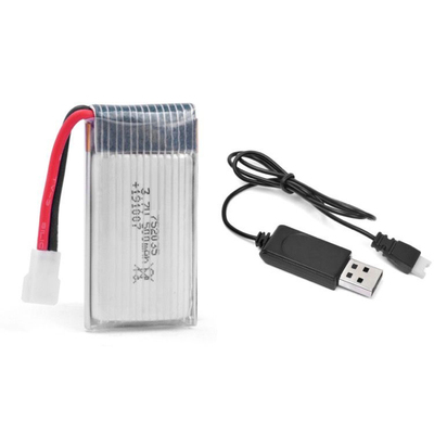 聚合物锂电池航模3.7V500mAh无人机电池飞行器配件高倍率电池