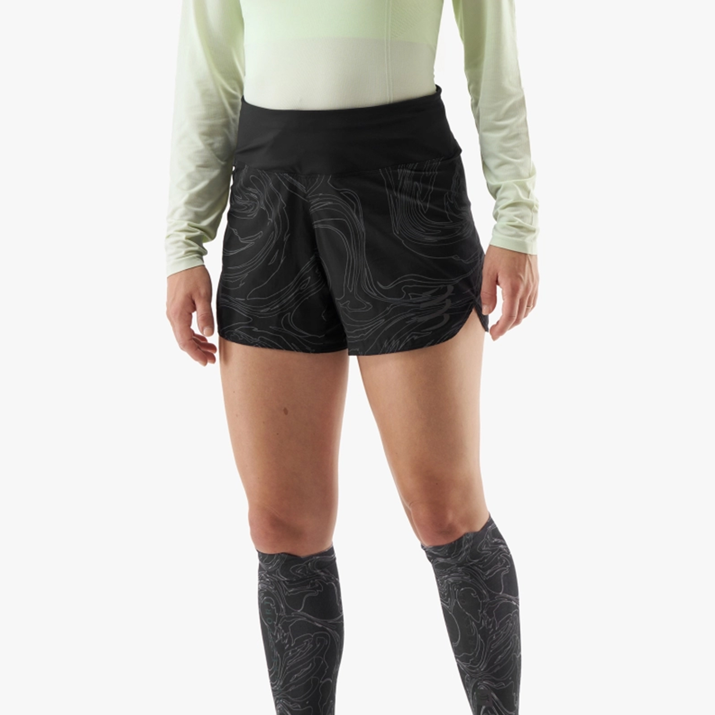 compressport跑步运动有衬短裤女士极光限量版