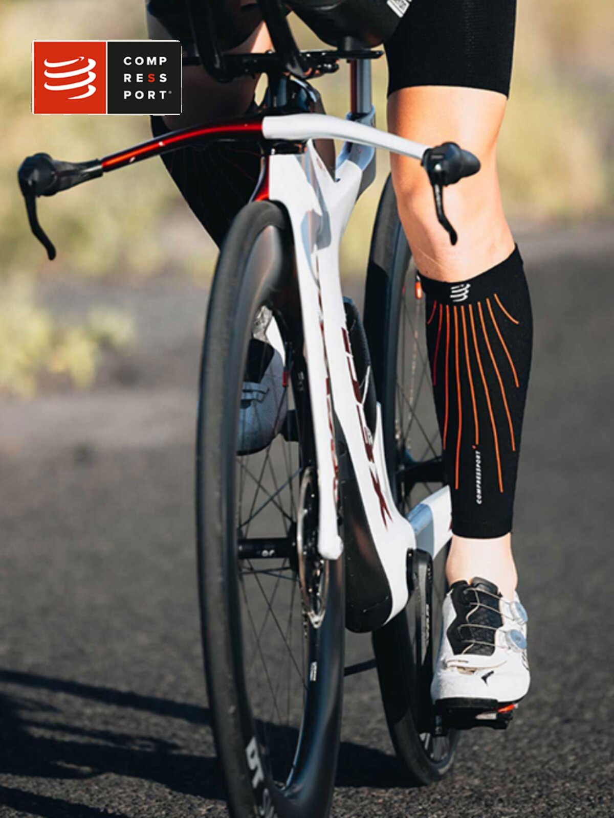 COMPRESSPORT 압축 R2 에어로 공압 송아지 슬리브 새로운 사이클링 다리 슬리브 다리 양말