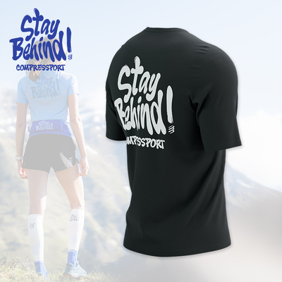 【STAY BEHIND】compreesport运动休闲有机棉短袖T恤限量版