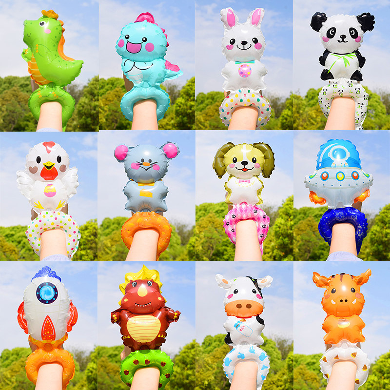 儿童节爆款卡通动物手腕气球手环