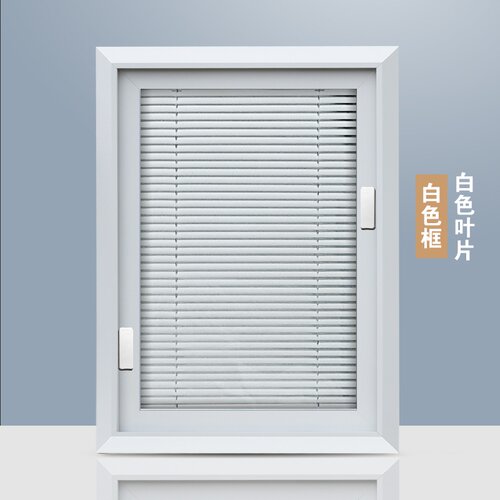 磁控百叶窗帘浴室厕所卫生间办公室用防水遮光厨房内开窗专D用i.