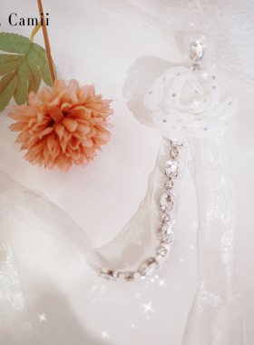 Misi.Camii手工钻石玫瑰choker